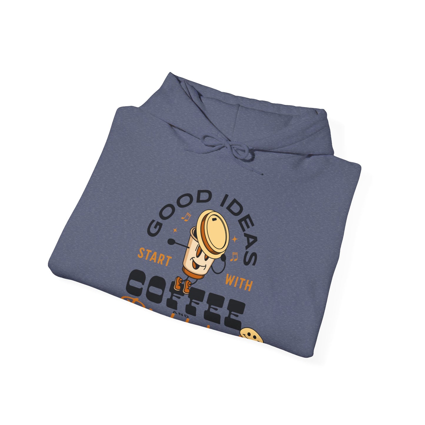 Good Ideas Start with Coffee & Pickleball - Unisex  Hooded Sweatshirt | Available in 9 colors