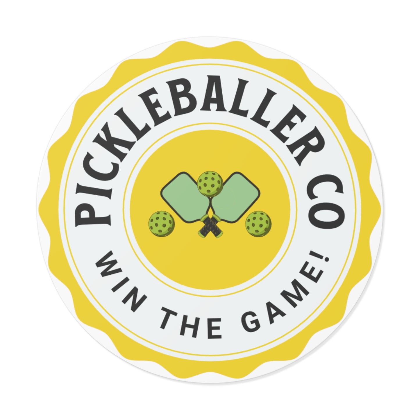 Pickleballer - Round Vinyl Stickers