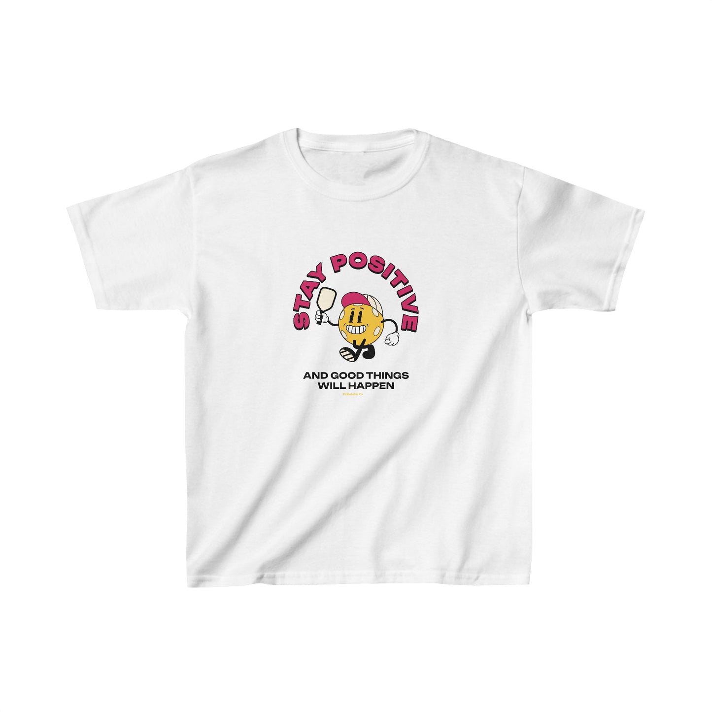 Stay Positive Pickleball Kids Cotton Tee