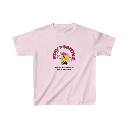 Stay Positive Pickleball Kids Cotton Tee